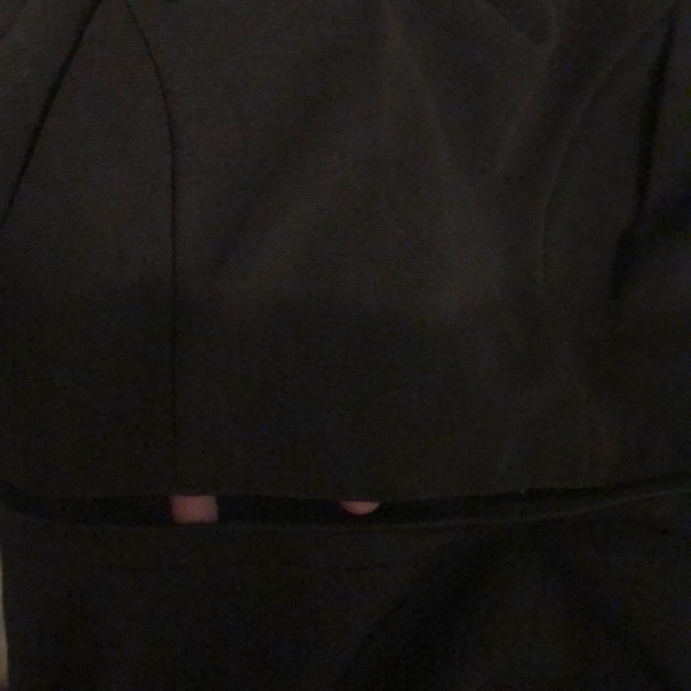 Black A-line dress with pearl neck detail medium - Picture 6 of 6